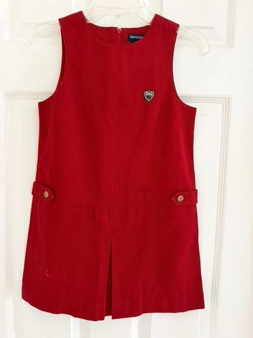 NWT Ralph Lauren Kids Pep Squad Collegiate Red Jumper Dress Cotton Size 6 Preppy